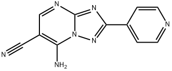 7-Amino-2-pyridin-4-yl[1,2,4]triazolo-[1,5-a]pyrimidine-6-carbonitrile Struktur