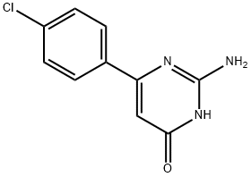 2-Amino-6-(4-chlorophenyl)pyrimidin-4(3H)-one Struktur