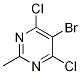 5-BROMO-4,6-DICHLORO-2-METHYLPYRIMIIDNE Struktur