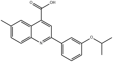 2-(3-ISOPROPOXYPHENYL)-6-METHYLQUINOLINE-4-CARBOXYLIC ACID Struktur