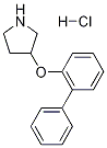 3-([1,1''-BIPHENYL]-2-YLOXY)PYRROLIDINEHYDROCHLORIDE Struktur