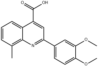 2-(3,4-DIMETHOXYPHENYL)-8-METHYLQUINOLINE-4-CARBOXYLIC ACID Struktur