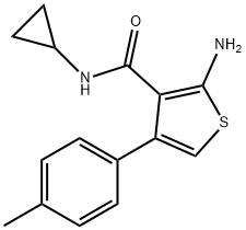 2-AMINO-N-CYCLOPROPYL-4-(4-METHYLPHENYL)THIOPHENE-3-CARBOXAMIDE Struktur