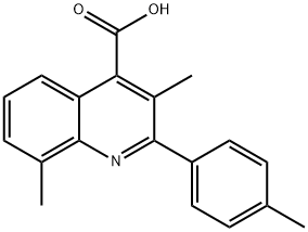 3,8-DIMETHYL-2-(4-METHYLPHENYL)QUINOLINE-4-CARBOXYLIC ACID Struktur