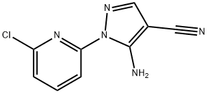 5-amino-1-(6-chloro-2-pyridinyl)-1H-pyrazole-4-carbonitrile Struktur