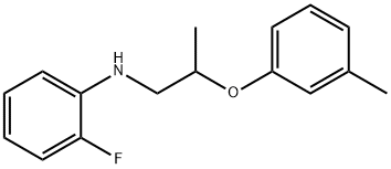 2-Fluoro-N-[2-(3-methylphenoxy)propyl]aniline Struktur