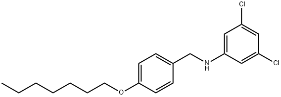 3,5-Dichloro-N-[4-(heptyloxy)benzyl]aniline Struktur