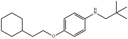 4-(2-Cyclohexylethoxy)-N-neopentylaniline Struktur