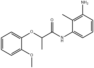 N-(3-Amino-2-methylphenyl)-2-(2-methoxyphenoxy)-propanamide Struktur