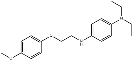 N1,N1-diethyl-N4-[2-(4-methoxyphenoxy)ethyl]-1,4-benzenediamine Struktur