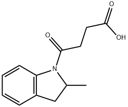 4-(2-methyl-2,3-dihydro-1H-indol-1-yl)-4-oxobutanoic acid Struktur