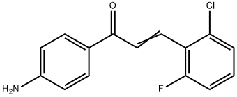 (2E)-1-(4-aminophenyl)-3-(2-chloro-6-fluorophenyl)prop-2-en-1-one Struktur