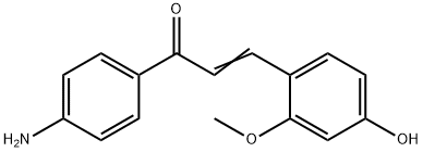 (2E)-1-(4-aminophenyl)-3-(4-hydroxy-2-methoxyphenyl)prop-2-en-1-one Struktur