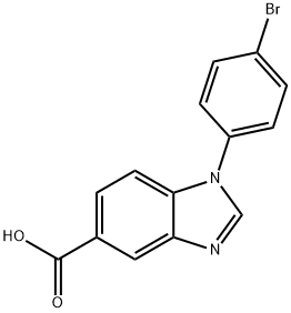 1-(4-bromophenyl)-1H-benzimidazole-5-carboxylic acid Struktur