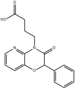 4-(3-oxo-2-phenyl-2,3-dihydro-4H-pyrido[3,2-b][1,4]oxazin-4-yl)butanoic acid Struktur