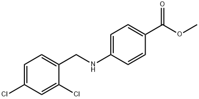 methyl 4-[(2,4-dichlorobenzyl)amino]benzoate Struktur