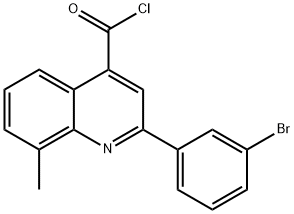 2-(3-bromophenyl)-8-methylquinoline-4-carbonyl chloride Struktur