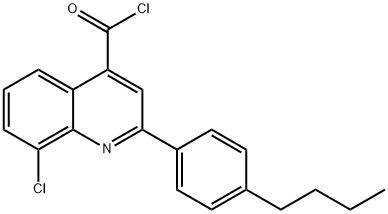 2-(4-butylphenyl)-8-chloroquinoline-4-carbonyl chloride Struktur