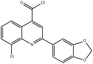 2-(1,3-benzodioxol-5-yl)-8-chloroquinoline-4-carbonyl chloride Struktur