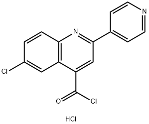 6-chloro-2-pyridin-4-ylquinoline-4-carbonyl chloride hydrochloride Struktur