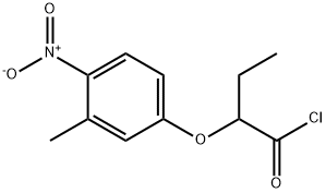 2-(3-methyl-4-nitrophenoxy)butanoyl chloride Struktur