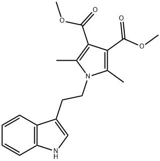 dimethyl 1-[2-(1H-indol-3-yl)ethyl]-2,5-dimethyl-1H-pyrrole-3,4-dicarboxylate Struktur