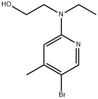 2-[(5-Bromo-4-methyl-2-pyridinyl)(ethyl)amino]-1-ethanol Struktur