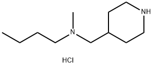 N-Methyl-N-(4-piperidinylmethyl)-1-butanaminedihydrochloride Struktur