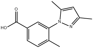 3-(3,5-Dimethyl-pyrazol-1-yl)-4-methyl-benzoic acid Struktur