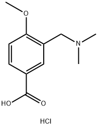 3-Dimethylaminomethyl-4-methoxy-benzoic acidhydrochloride Struktur