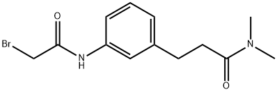 3-{3-[(2-Bromoacetyl)amino]phenyl}-N,N-dimethylpropanamide Struktur