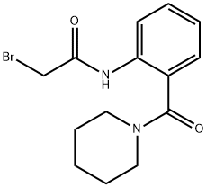 2-Bromo-N-[2-(1-piperidinylcarbonyl)phenyl]-acetamide Struktur