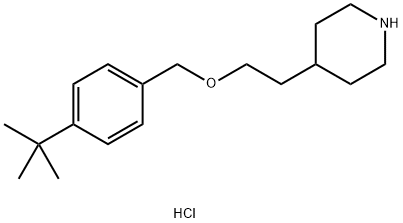 4-(2-{[4-(tert-Butyl)benzyl]oxy}ethyl)piperidinehydrochloride Struktur