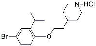 4-[2-(4-Bromo-2-isopropylphenoxy)ethyl]piperidinehydrochloride Struktur