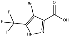 4-Bromo-5-(trifluoromethyl)-1H-pyrazole-3-carboxylic acid Struktur