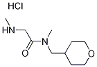 N-Methyl-2-(methylamino)-N-(tetrahydro-2H-pyran-4-ylmethyl)acetamide hydrochloride Struktur