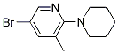 5-Bromo-3-methyl-2-(1-piperidinyl)pyridine Struktur