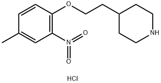 4-[2-(4-Methyl-2-nitrophenoxy)ethyl]piperidinehydrochloride Struktur