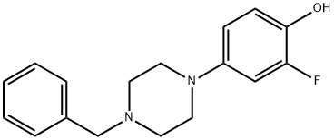 4-(4-Benzyl-1-piperazino)-2-fluorophenol Struktur