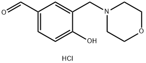 4-Hydroxy-3-morpholin-4-ylmethyl-benzaldehydehydrochloride Struktur