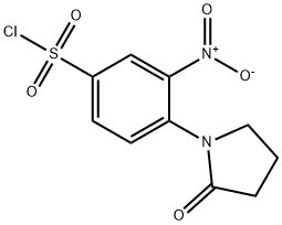 benzenesulfonyl chloride, 3-nitro-4-(2-oxo-1-pyrrolidinyl) Struktur