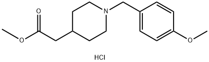 4-piperidineacetic acid, 1-[(4-methoxyphenyl)methyl]-, met Struktur