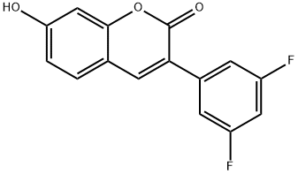 3-(3,5-Difluorophenyl)-7-hydroxy-2H-chromen-2-one Struktur