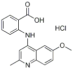 2-(6-Methoxy-2-methyl-quinolin-4-ylamino)-benzoic acid hydrochloride Struktur