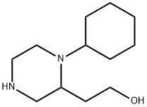 2-(1-Cyclohexyl-2-piperazinyl)ethanol Struktur