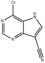 4-Chloro-5H-pyrrolo[3,2-d]pyrimidine-7-carbonitrile Struktur