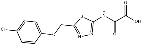 ({5-[(4-Chlorophenoxy)methyl]-1,3,4-thiadiazol-2-yl}amino)(oxo)acetic acid Struktur