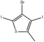 3-Bromo-2,4-diiodo-5-methylthiophene Struktur