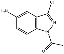 1-(5-Amino-3-chloro-1H-indazol-1-yl)-1-ethanone Struktur