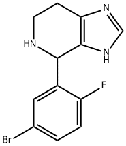 4-(5-Bromo-2-fluorophenyl)-4,5,6,7-tetrahydro-3H-imidazo[4,5-c]pyridine Struktur